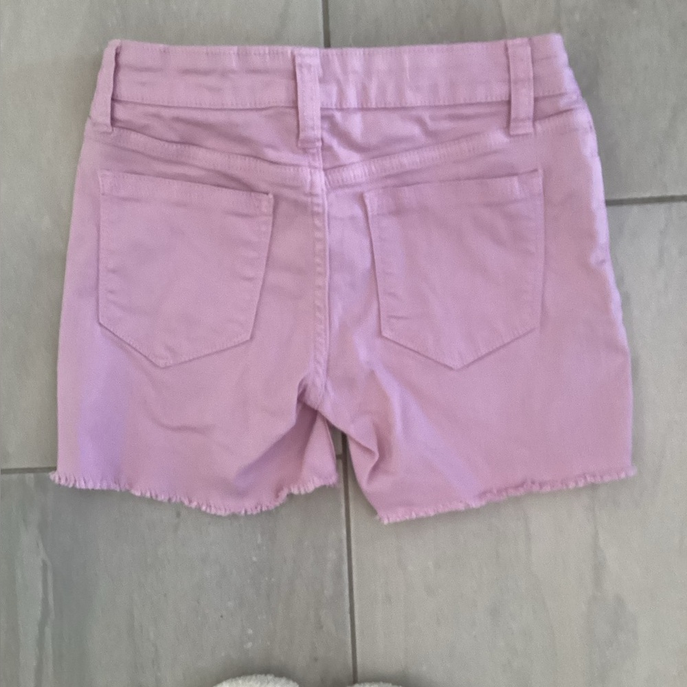 Pink Button-Up Denim Shorts - Picture 3 of 5